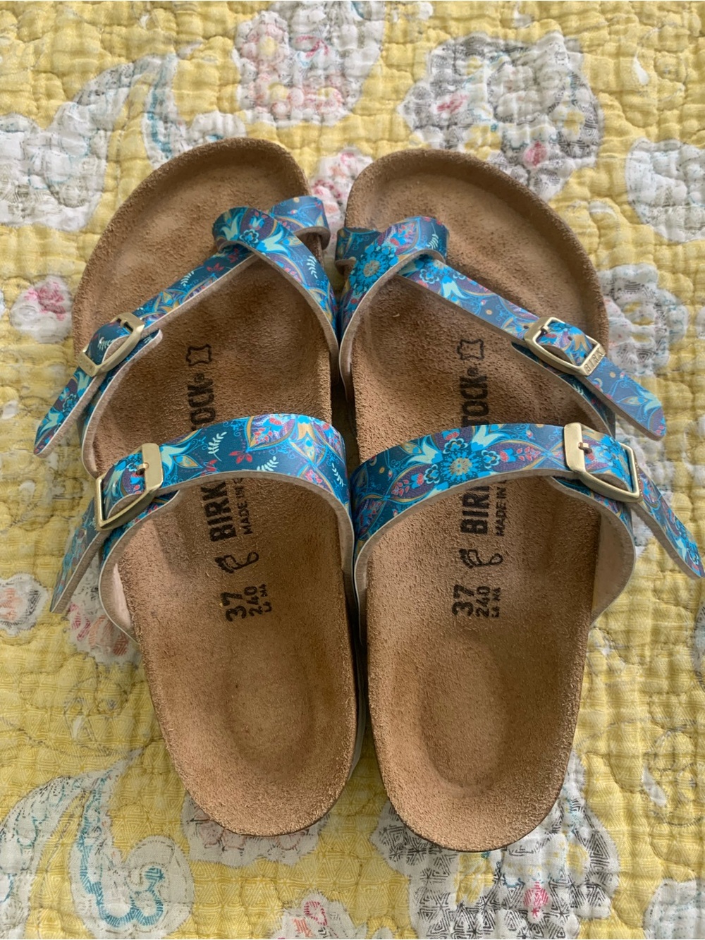 Birkenstock Mayari sandals size 37 - blue floral print